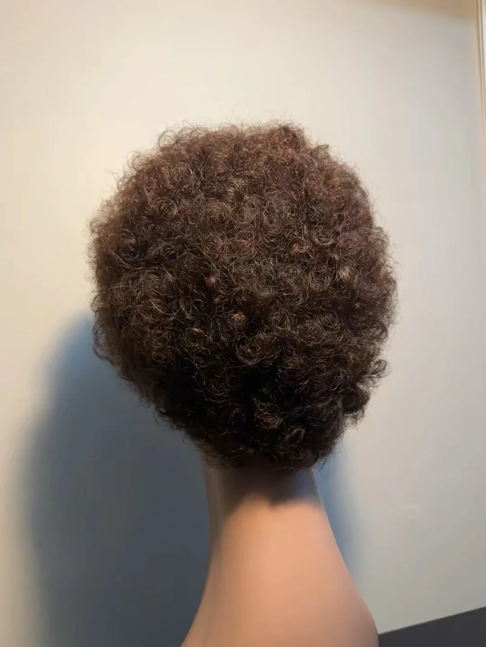 wig Brown Afro  curly humen  hair 100% 6inche